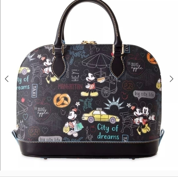 NWT Disney Dooney & Bourke Mickie & Minnie New York City Zip Satchel, Wa… - Picture 10 of 10